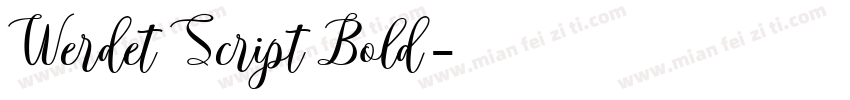 Werdet Script Bold字体转换